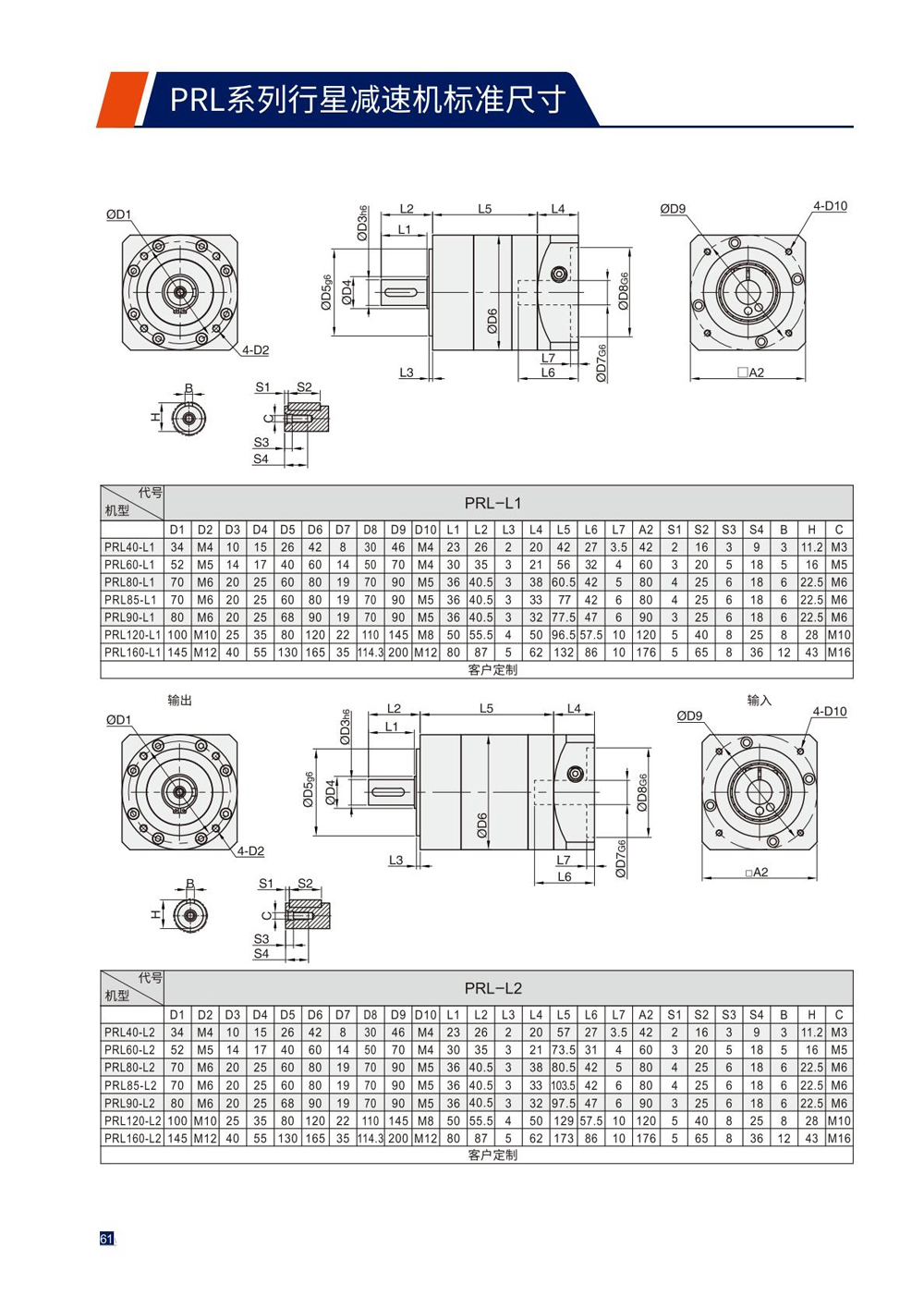 Dimensions of Precision Planetary Reducer