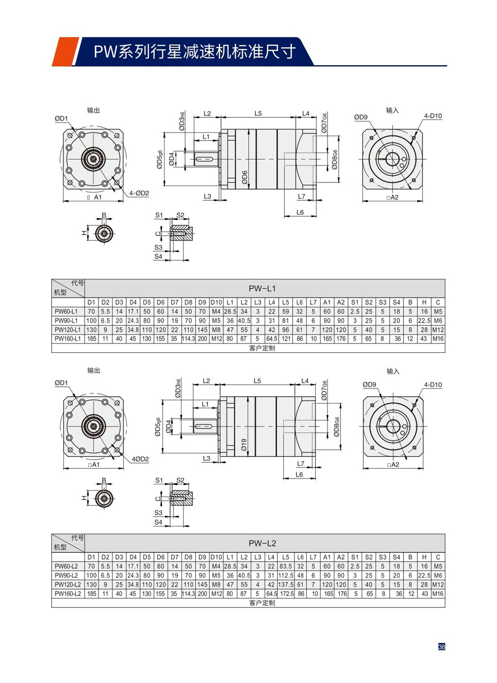 Dimensions of Precision Planetary Reducer